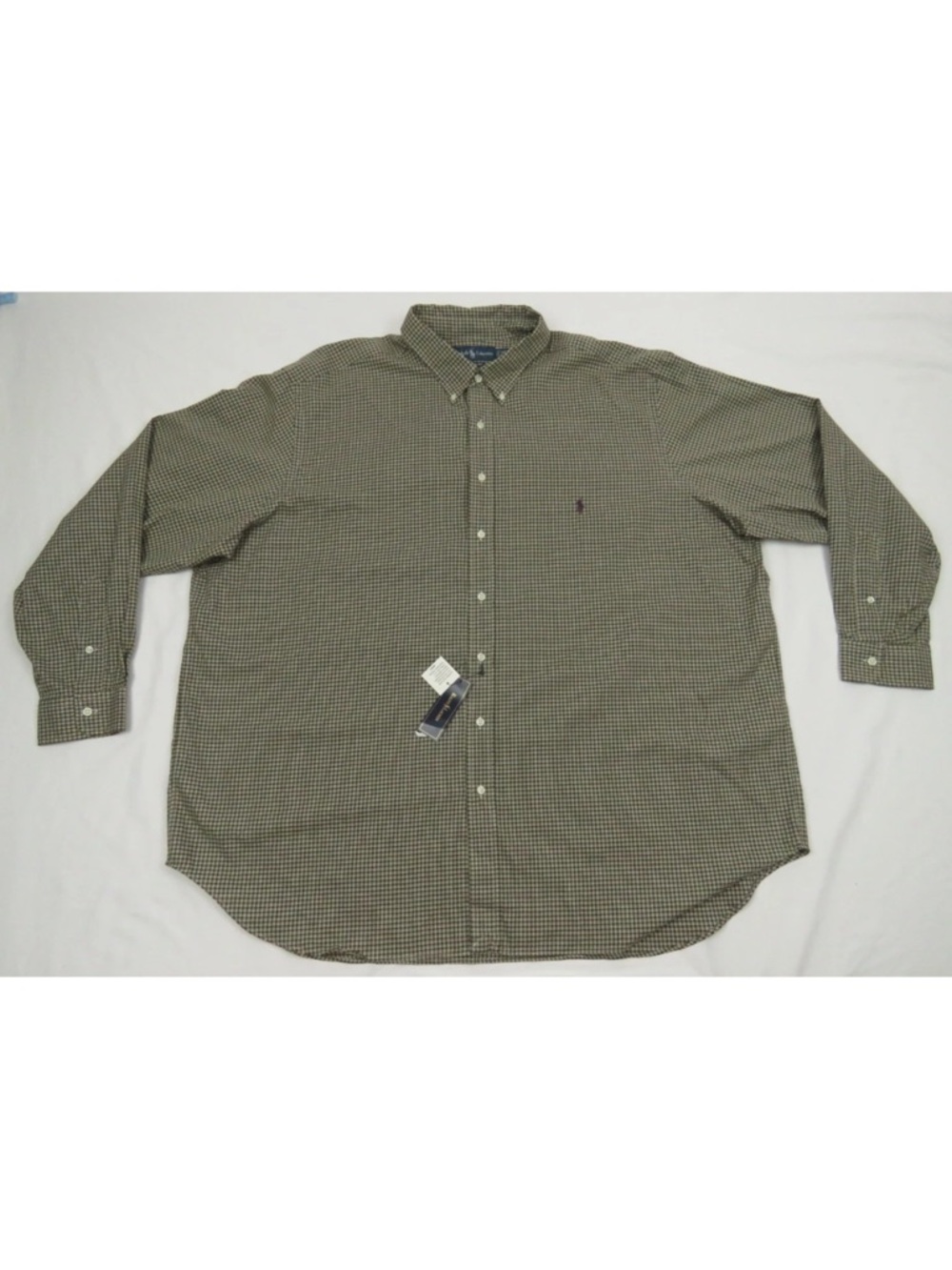 NWT Ralph Lauren Polo Big & Tall Pony Plaid Long Sleeve Button Down Shirt 3XB